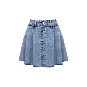 Womens Slimming Wide-leg Denim Skirt