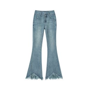 Retro Fleece Lined High Waisted Flare Pants