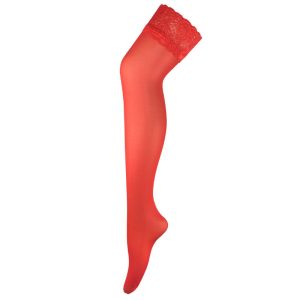 Womens Solid Color Minimalism Lace Suspender Stockings