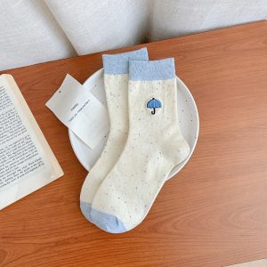 Trendy Color-Block Long Socks For Spring And Autumn