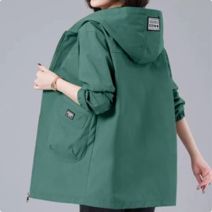 Large Loose Hooded Versatile Casual Age Reducing Jacket