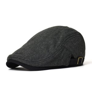 Mens Fleece-Lined Beret For Fall And Winter Warm And Cozy