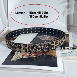 Personality Alien Punk Hollow Eye Rivet Belt Men