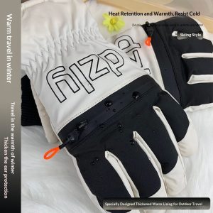 Winter Warm Ski Gloves For Men With Touchscreen Cold-proof And Windproof