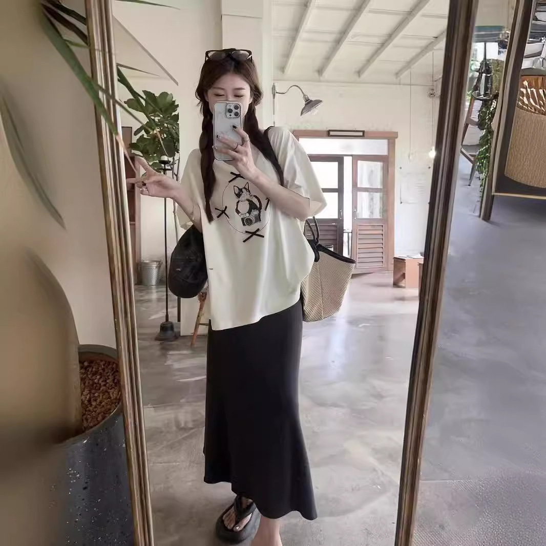 Womens Printed Bow-Knot Short-Sleeve Top - الصورة 4