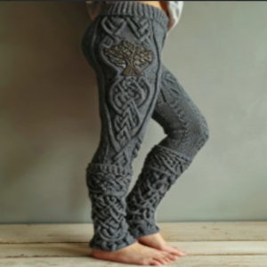 Womens Digital Print Knitted Base Leggings
