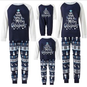 New Year Parent-child Outfits Autumn Wear For Family Of Three Or Four Long-sleeve Christmas Home Clothes