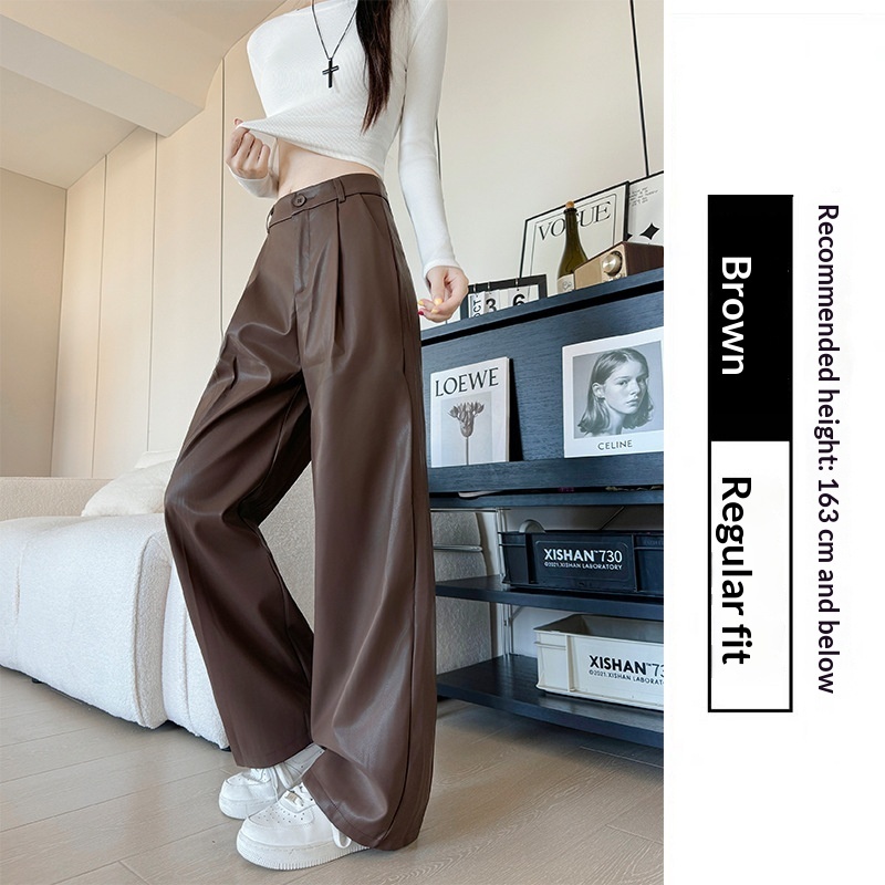 Womens Stylish Casual High-waisted Slimming Wide-leg Pants - Image 5