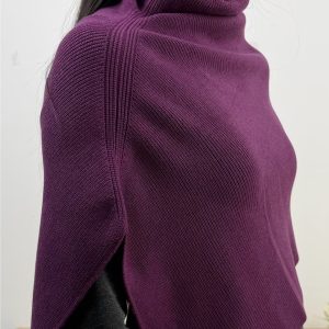 Stylish Versatile Dark Gray Knitted Neck Warmer