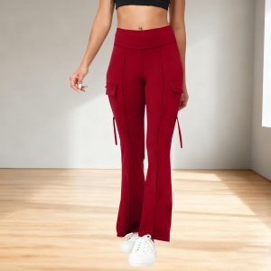 Womens Fashion Solid-Color High-Waisted Yoga Pants