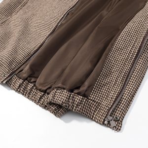 Casual Plaid Pilot Jacket Jacket For Women