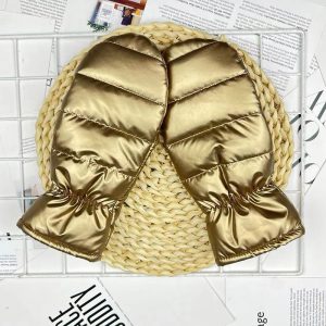 Thickened Womens Down And Cotton Thermal Gloves