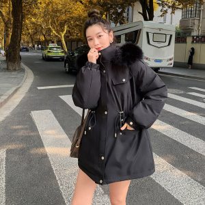 Womens Stylish Casual Loose-fitting Cotton-padded Coat