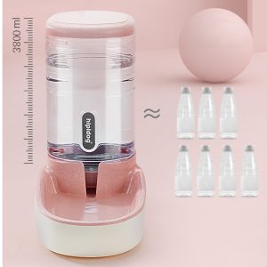 Pet dog automatic feeder microphone dog automatic drinking fountain