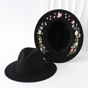 Cross-border Flat Dome Australian Pure Wool Felt Hat