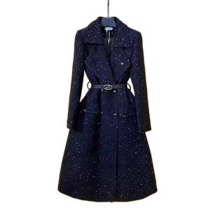 Slim-fit Fashionable Light-luxury Mid-length Coat