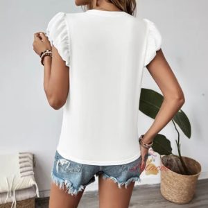 Stylish And Minimalist Womens Short Sleeve Top