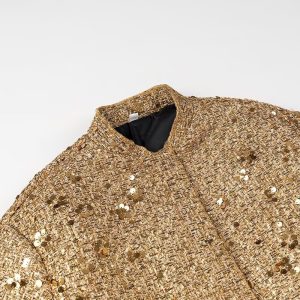Womens Stylish Versatile Loose-fitting Figure-flattering Sequin Jacket