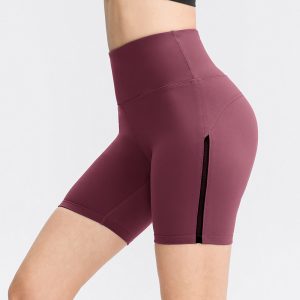 Womens Bare-Look Yoga Double-Sided Brushed Sports Shorts