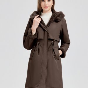 Mid-length Cotton Coat That Can Be Worn On Either Side For Extra Warmth