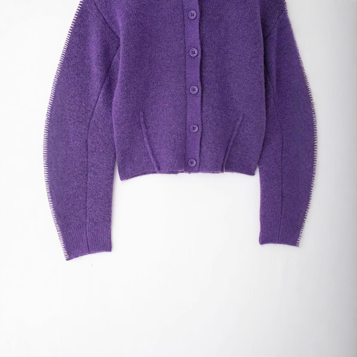 Single-breasted Knitted Cardigan Coat For Women - Image 3