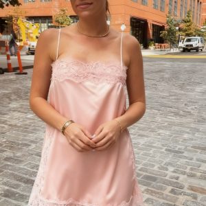 Lace-Trimmed Solid-Color Womens Sexy Strappy Top In A Sassy Chic Style