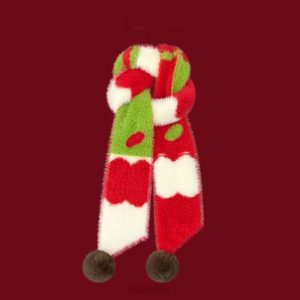 Cute Apple-Shaped Plush Narrow Scarf