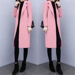 New Autumnwinter Wool Coat, Mid-length, Loose-fit, Korean Style