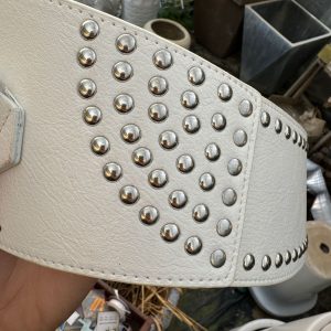 Chic AutumnWinter Horsehair Leopard-Print Fluffy Wide Belt