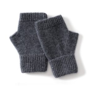 Australia Wool Warm Knitted Flat Flower Fingerless Cashmere Gloves