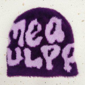 MEA Letter Jacquard Beanie Warm Knitted Hat