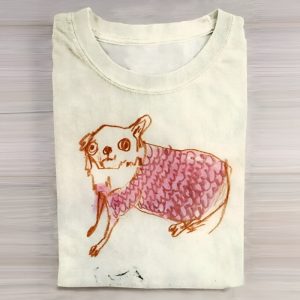 Womens Stylish Casual Versatile Crew Neck 3D-printed Short Sleeve Top