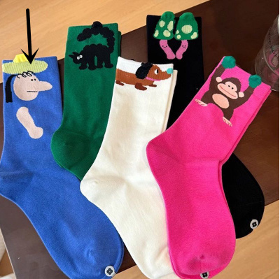 Trendy Illustrated Spring Socks For Women - الصورة 6