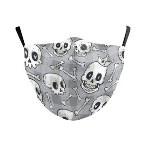 Digital Printing Halloween Skull Pumpkin Creative Design Double-layer Dustproof Mask