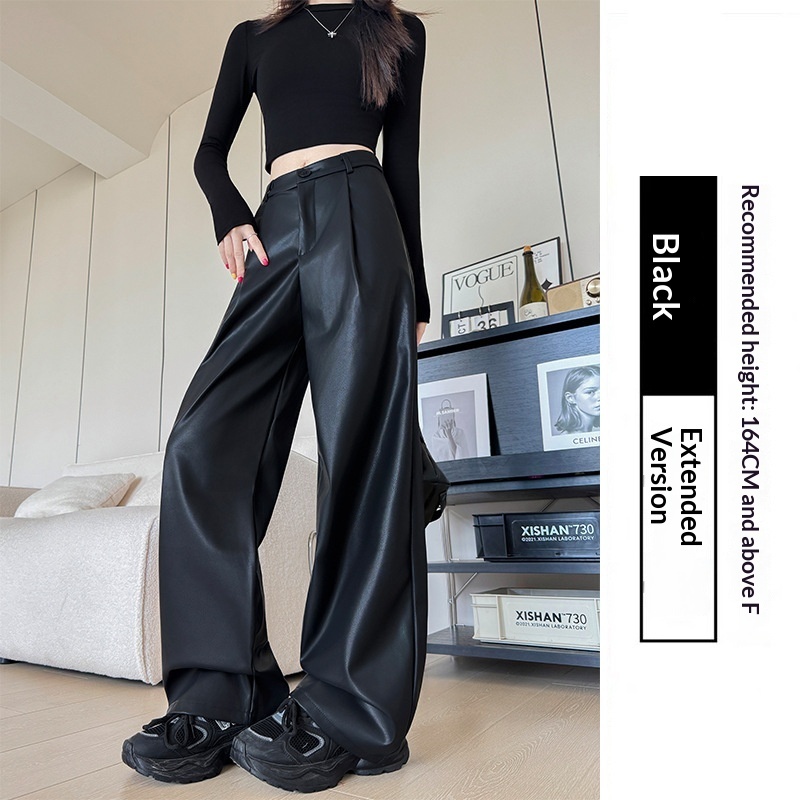 Womens Stylish Casual High-waisted Slimming Wide-leg Pants - Image 4