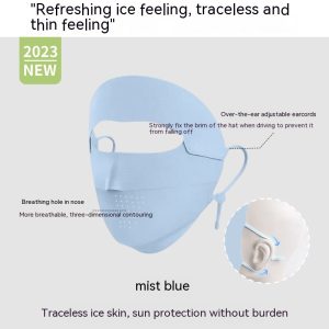 Facekini Full Face Sunscreen Mask Breathable Thin Ice Silk
