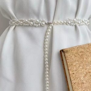 Ultra-girly Tassel Flower Pearl Waist Chainexclusive High-end Accessory For Stylish Waist Adornment