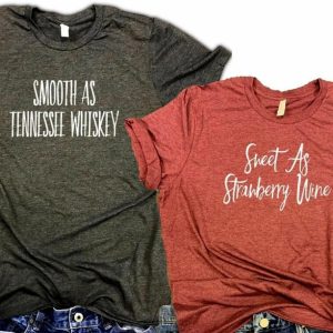 Couples Fitted Printed Sports Short-sleeve T-shirt