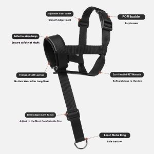 Traction Anti-biteanti-bark Mouth Traction Leather Adjustable Medium Large Dog Mouth Cover