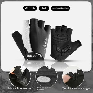 Breathable Anti-slip Unisex Road Bike Half-finger Gloves