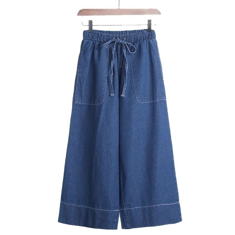 Height-enhancing Versatile Drapey Cropped Denim Jeans - الصورة 5