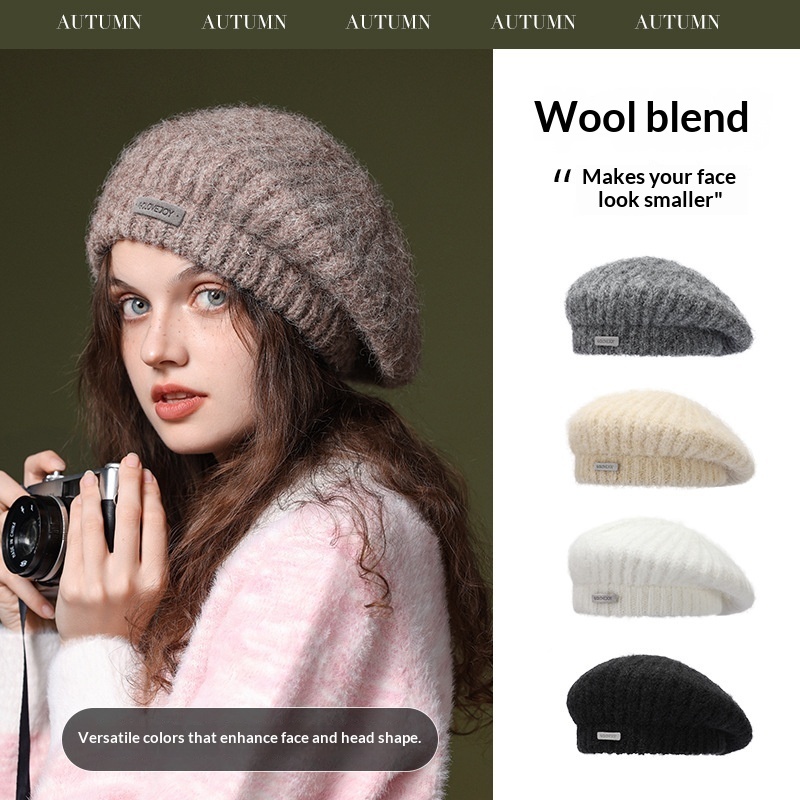Womens Cozy Soft Wool Knit Beanie For Fall And Winter - الصورة 2