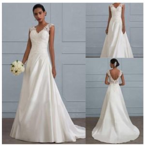 Autumn new white temperament lace dress European wedding bridesmaid backless low collar large size dress long skirt