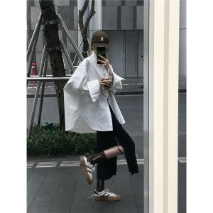 New Womens French-style Sophisticated Minimalist Blouse