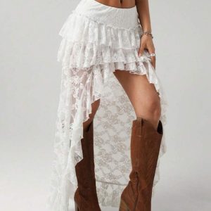 Irregular Designer-style Skirt With A Cowgirl Vibe