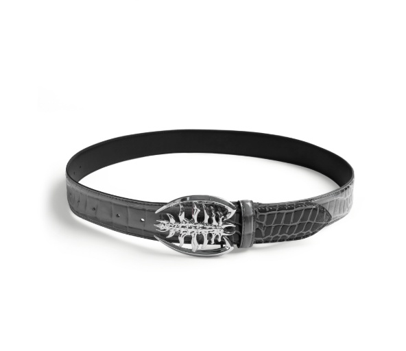 Heavy Duty Metal Ribbed Buckle Niche Belt - الصورة 2