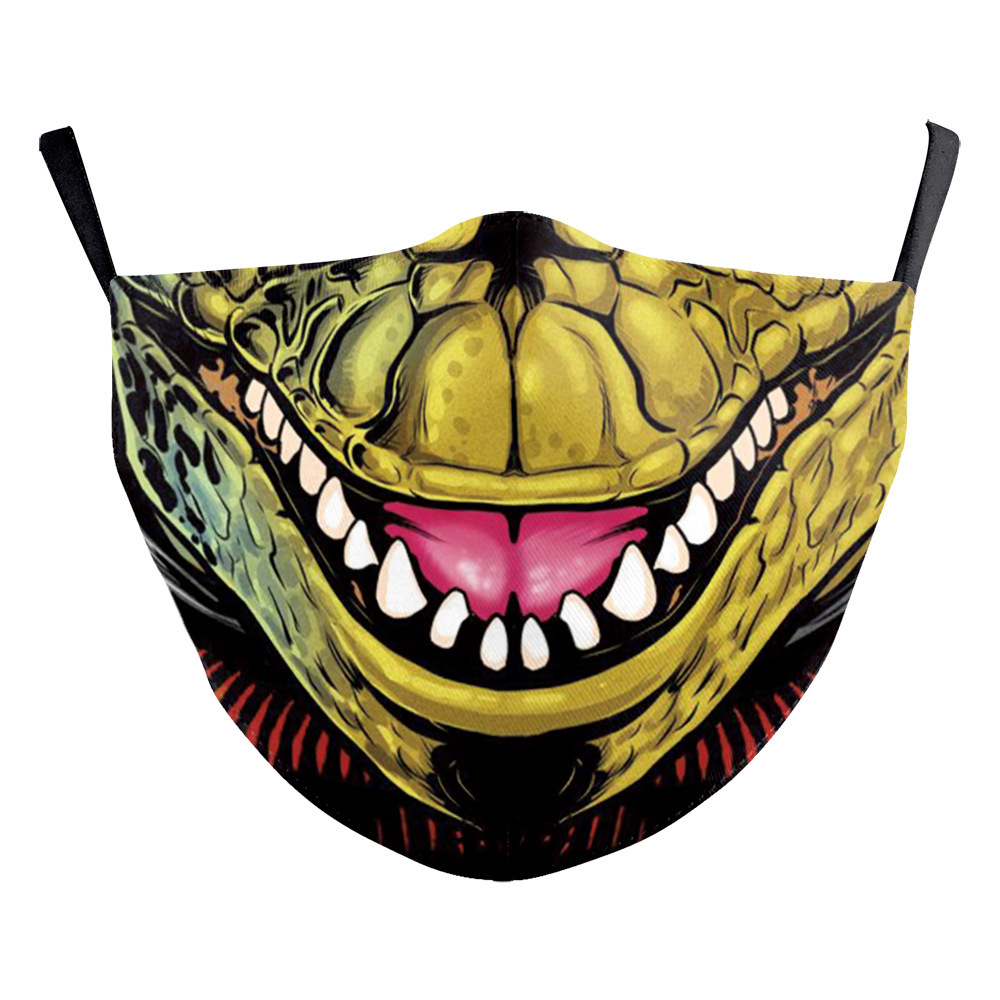 Wansheng Digital Printing Face Animal Tiger Ear Hanging Double-layer Mask - Image 10