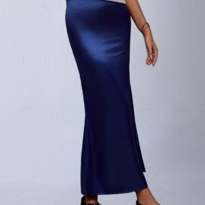 Autumn New Satin Mermaid Bodycon Skirt For Women