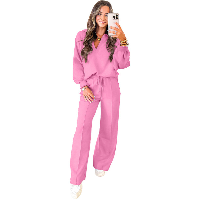 Solid-color Casual Fashion Two-piece Set - الصورة 8