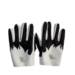 Crocodile-Grain Flame-Contrast Sheepskin Gloves For Winter